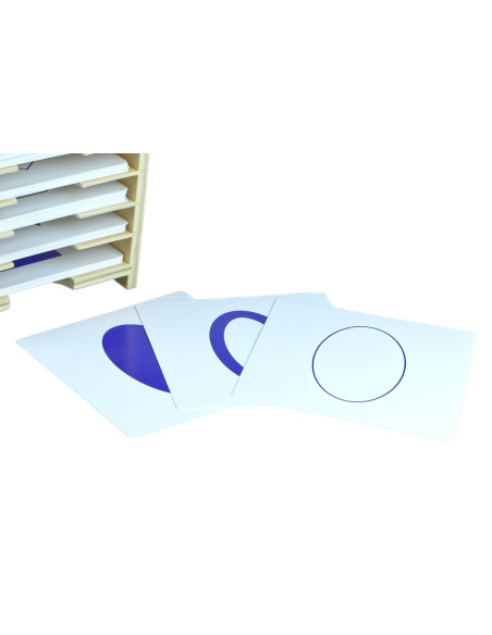 Karty z figurami do komody geometrycznej