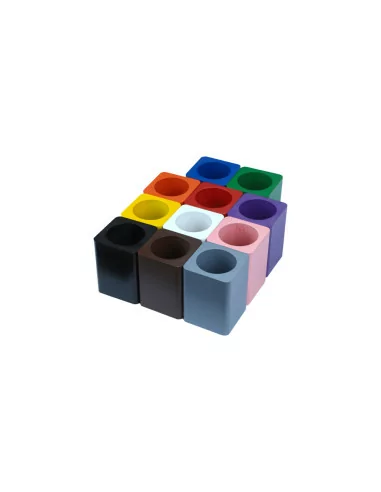 Zestaw 11 kolorowych pojemników na kredki