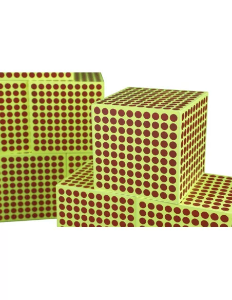 Drewniane tysiące. Sześciany 1000 , 9 szt.