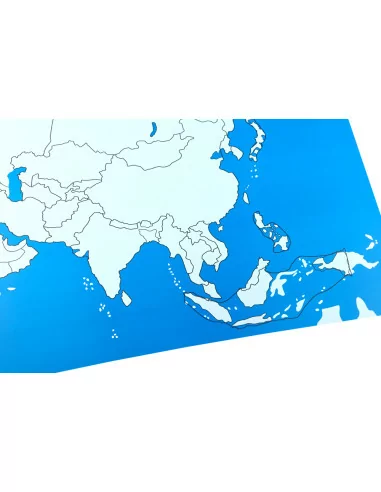 Azja - mapa kontrolna bez podpisów