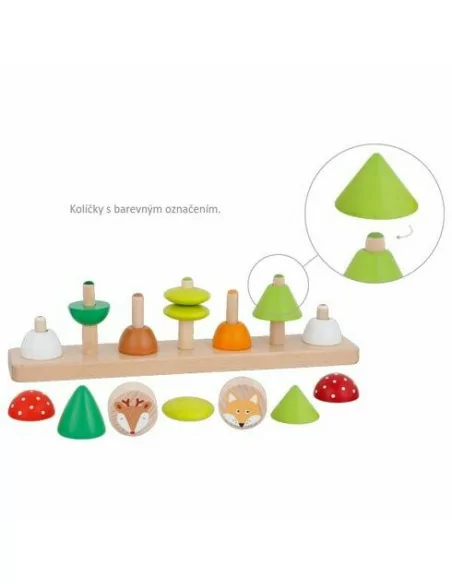 Drewniana gra - wkładanka las