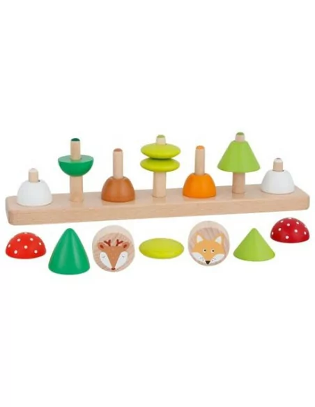 Drewniana gra - wkładanka las