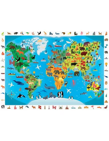 Sentosphere - Puzzle - Mapa świata zwierząt