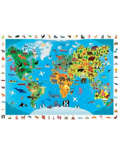 Sentosphere - Puzzle - Mapa świata zwierząt