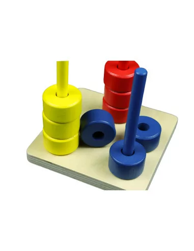 Kolorowe pierścienie z kołeczkami