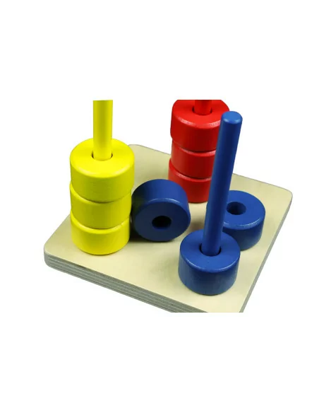 Kolorowe pierścienie z kołeczkami