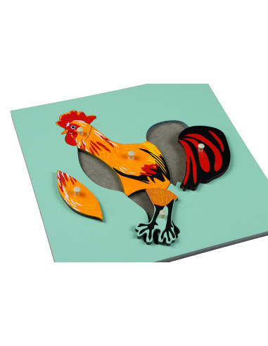 Puzzle ze zwierzętami - Kogut