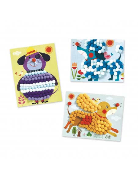 Djeco - tworzenie z kulek - pieski