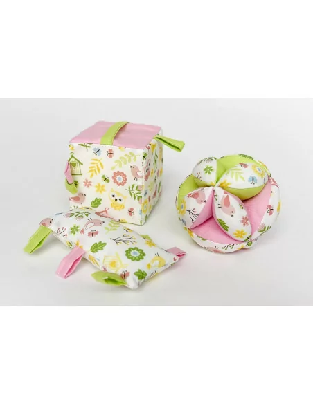 Kostka dla malucha - Różowo zielona