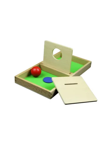 Pudełko z piłeczką, krążkiem