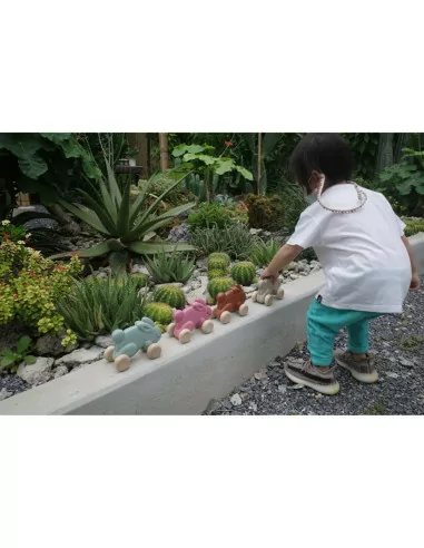 Králíček na kolečkách - růžový