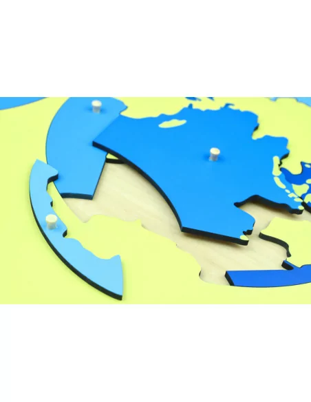 Puzzle – mapa oceanów – bez ramki