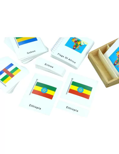 Flagi Afryki - karty trójdzielne