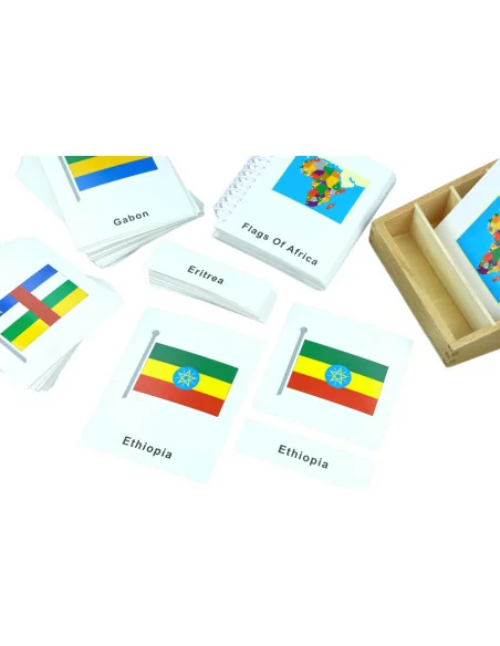 Flagi Afryki - karty trójdzielne