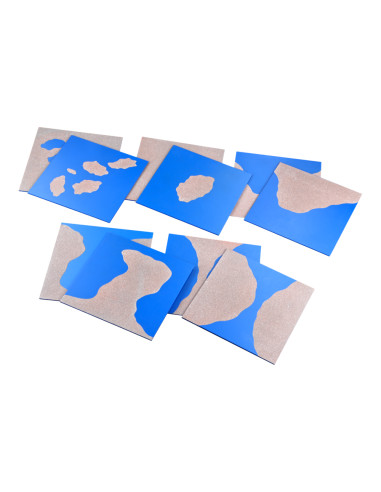 Karty z kształtami lądów i wód