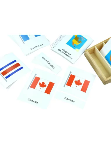 Flagi Ameryki Północnej - karty trójdzielne