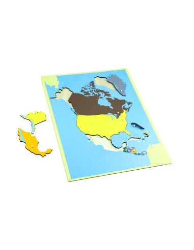 Puzzlowa mapa Ameryki Północnej