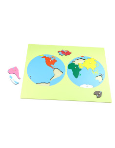 Puzzlowa mapa Świata - dwie...