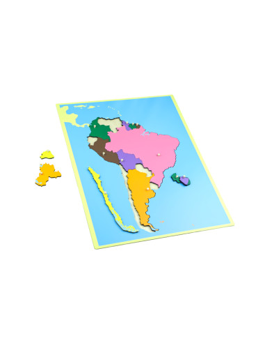 Puzzlowa mapa Ameryki Południowej