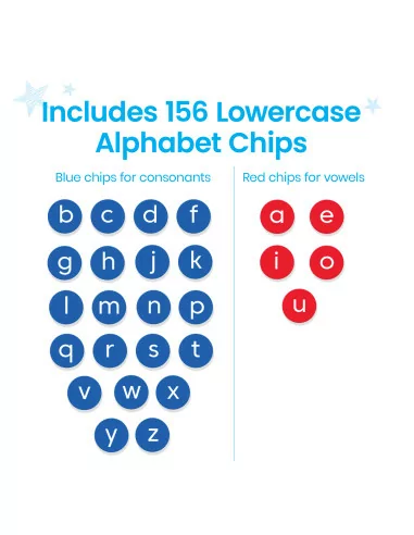 Žetony malá abeceda, 156 ks