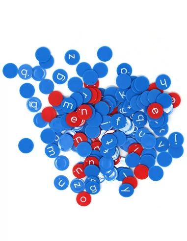 Žetony malá abeceda, 156 ks