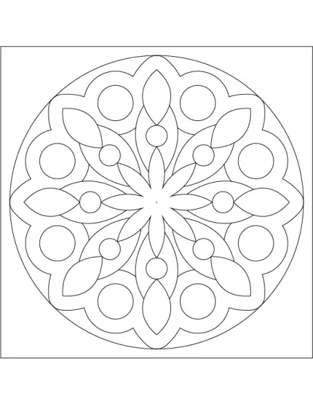 Samolepící šablona na pískování Mandala 7. 20x20 cm