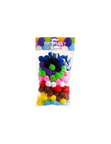 Pompony - 100 szt., 25 mm