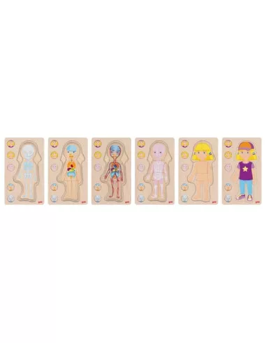 GOKI - Drewniane puzzle – Dziewczynka, w 5...