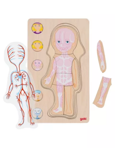GOKI - Drewniane puzzle – Dziewczynka, w 5...