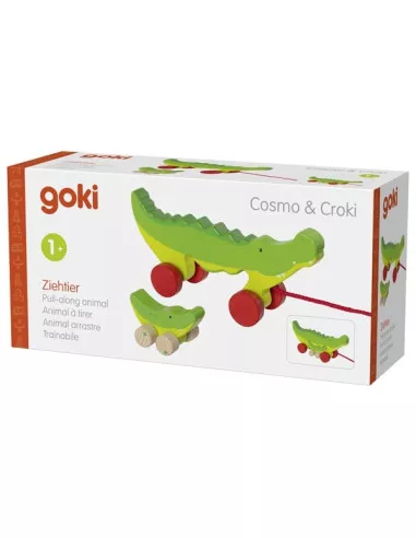 Tahací krokodýl s mládětem