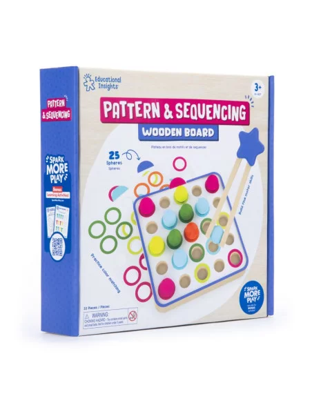 Learning Resources Drewniana tablica – wzory i sekwencje