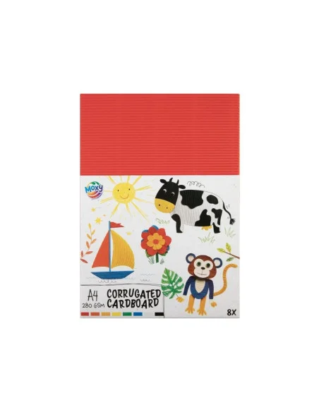 Barevný papír vlnitý A4