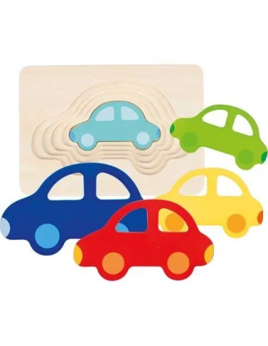 Vrstvené puzzle auta
