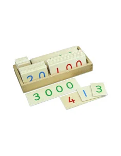 Małe drewniane karty z liczbami, 1-3000, małe