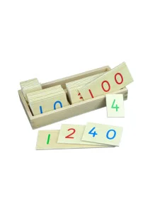 Małe drewniane karty z liczbami, 1-1000, małe