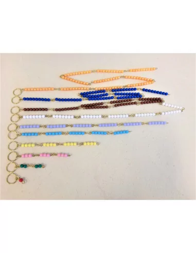 Krótkie łańcuszki z koralików