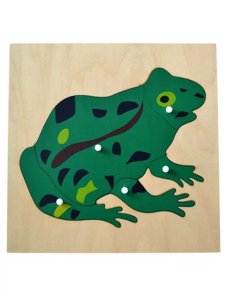 Puzzle ze zwierzętami - żaba