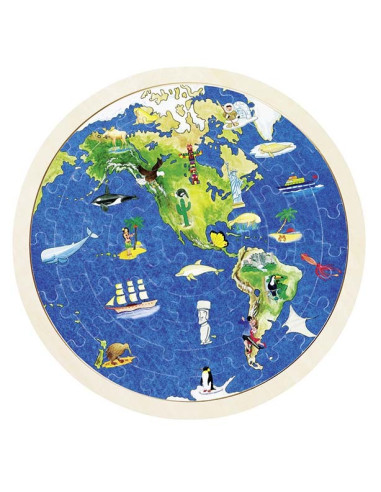 Puzzle dwustronne - Mapa świata