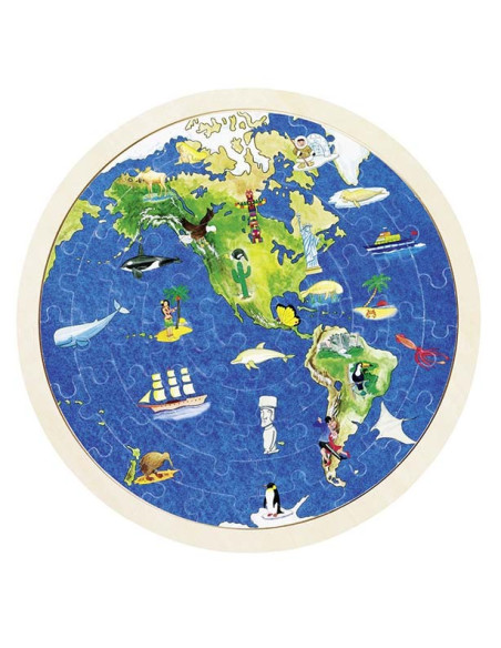Puzzle dwustronne - Mapa świata